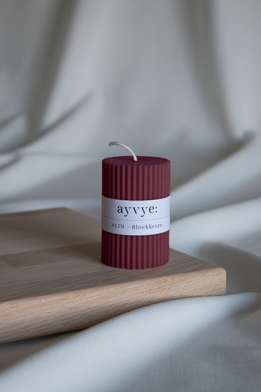 ALIN - Blockkerze Burgunder