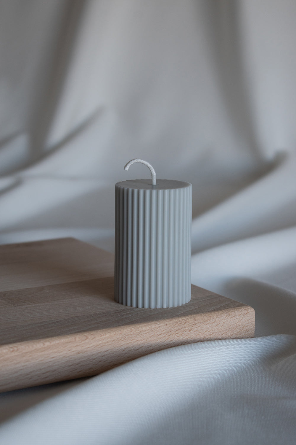 ALIN - Blockkerze Hellgrau