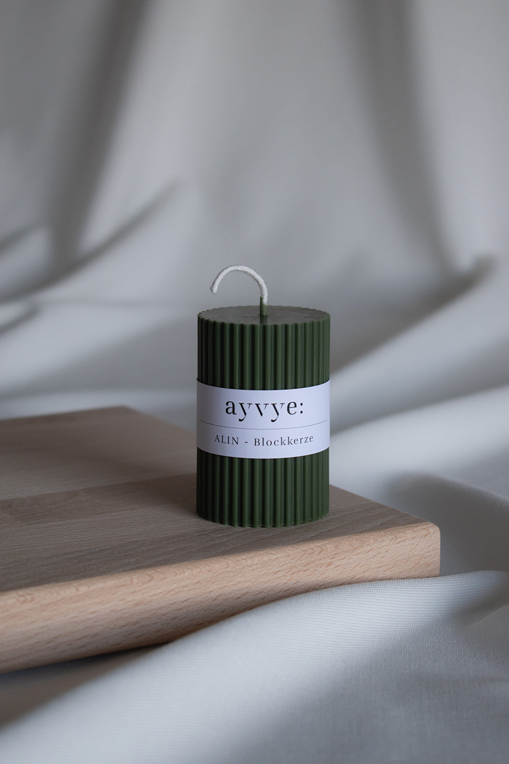 ALIN - Blockkerze Grün