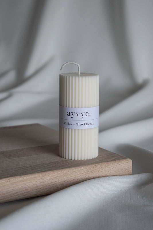 AMBA - Blockkerze Ivory