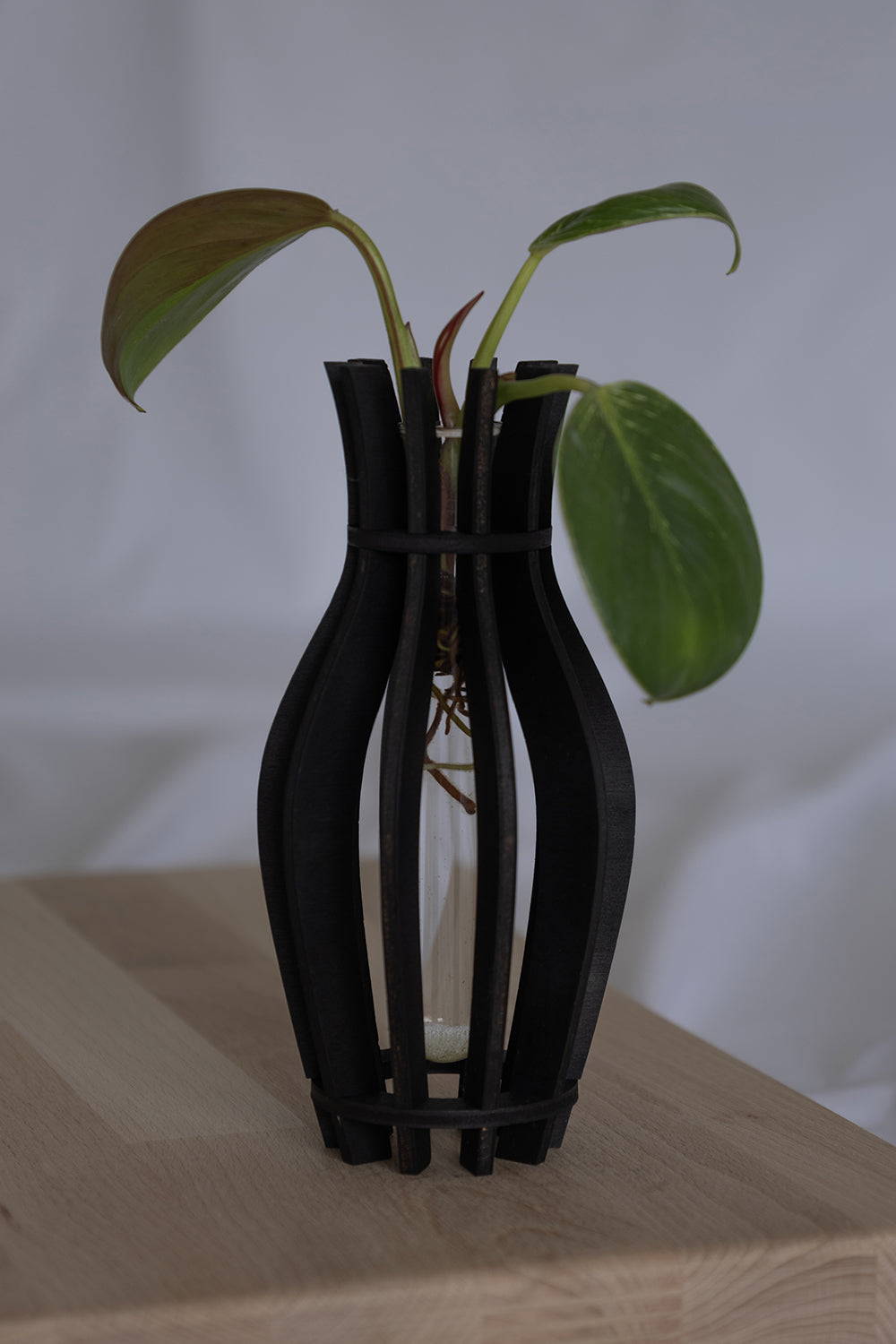 Aby – Holzvase Schwarz