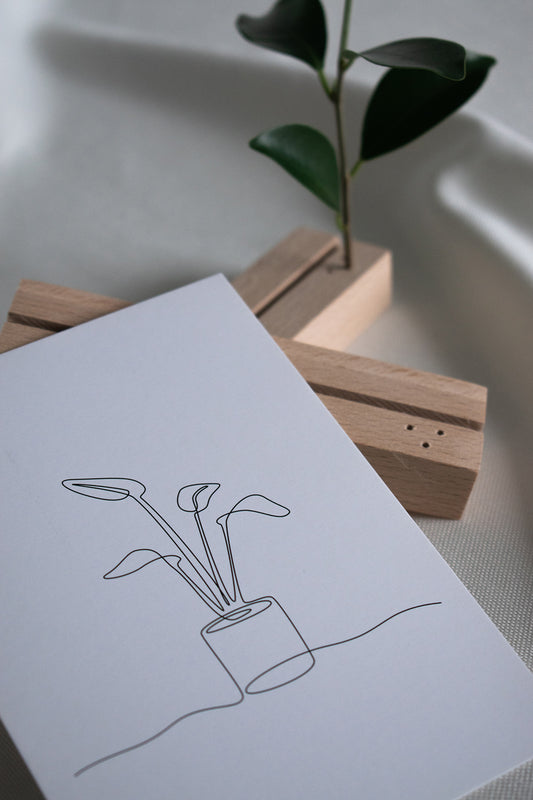 Postkarte - topfpflanze: