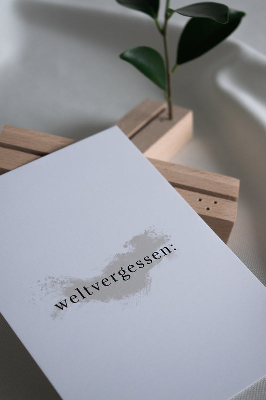 Postkarte - weltvergessen: