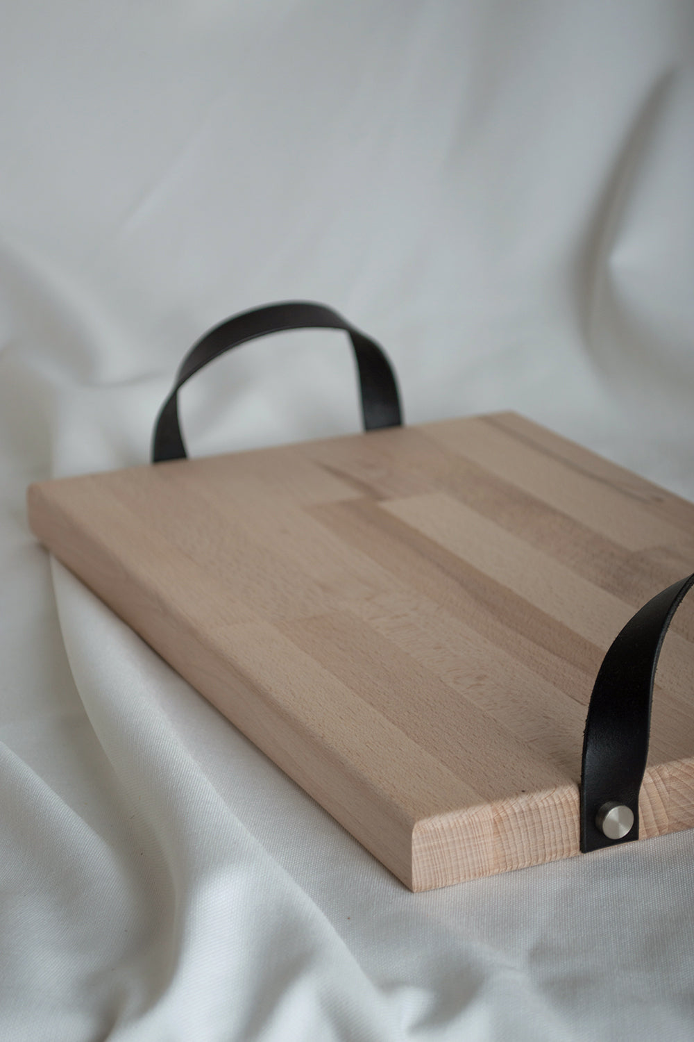 AYLA - Dekobrett Groß mit Lederschlaufen