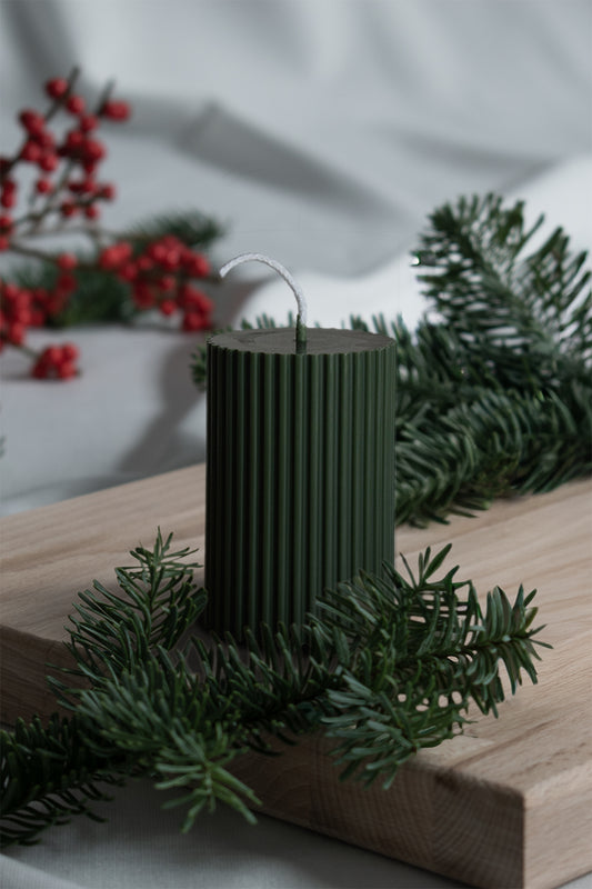 ALIN - Blockkerze Grün