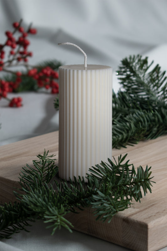 AMBA - Blockkerze Ivory