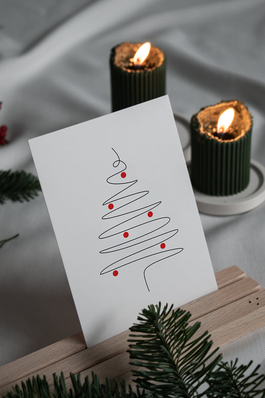 Postkarte – weihnachtsbaum: