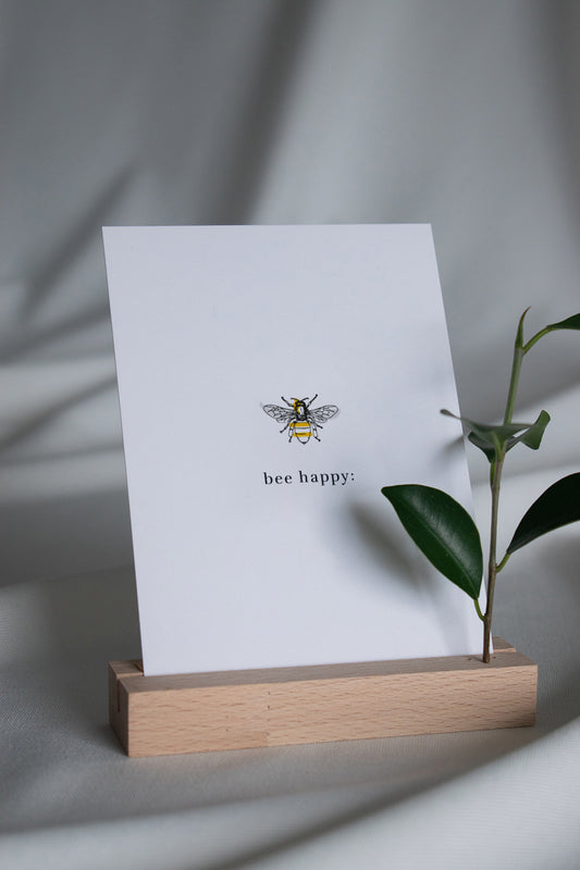Postkarte - bee happy