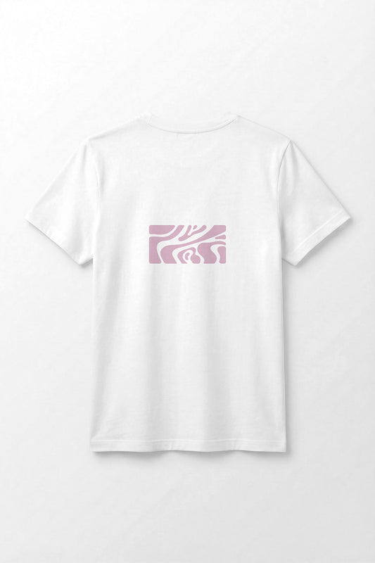 T-Shirt | Abstrakt | weiß, rosé