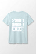 Light Blue / Druck Weiß